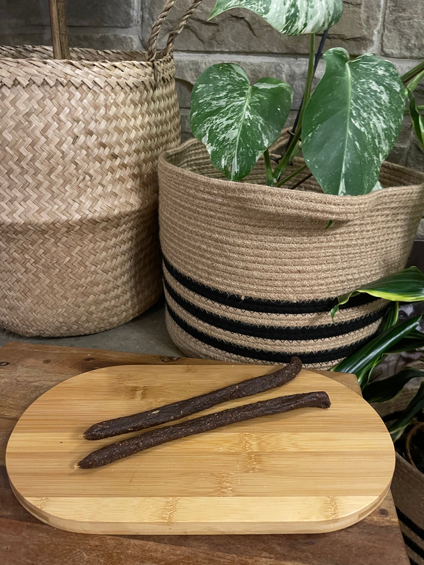 Pork & apple jumbo sausages natural dog treat.