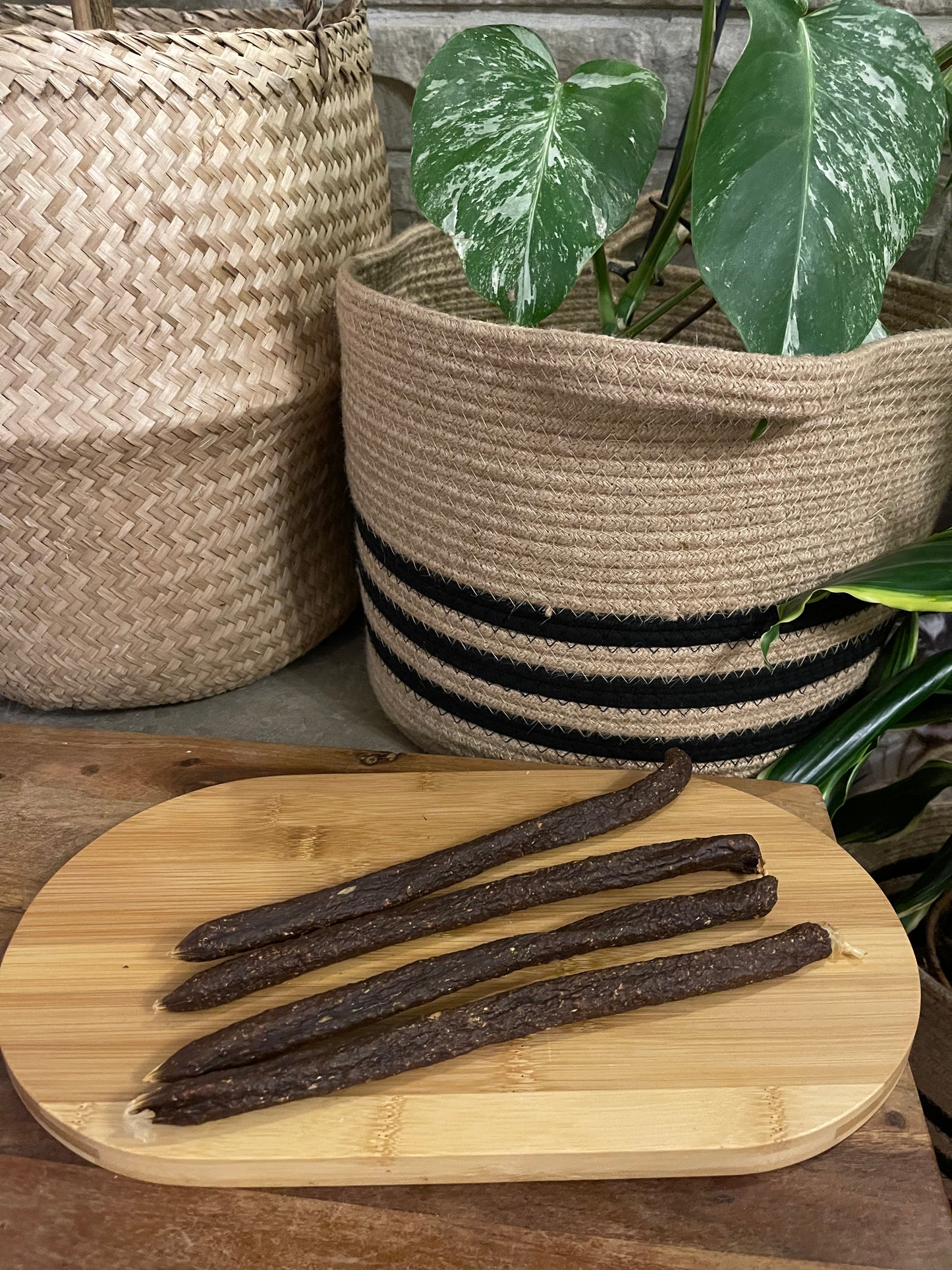 Pork & apple jumbo sausages natural dog treat.