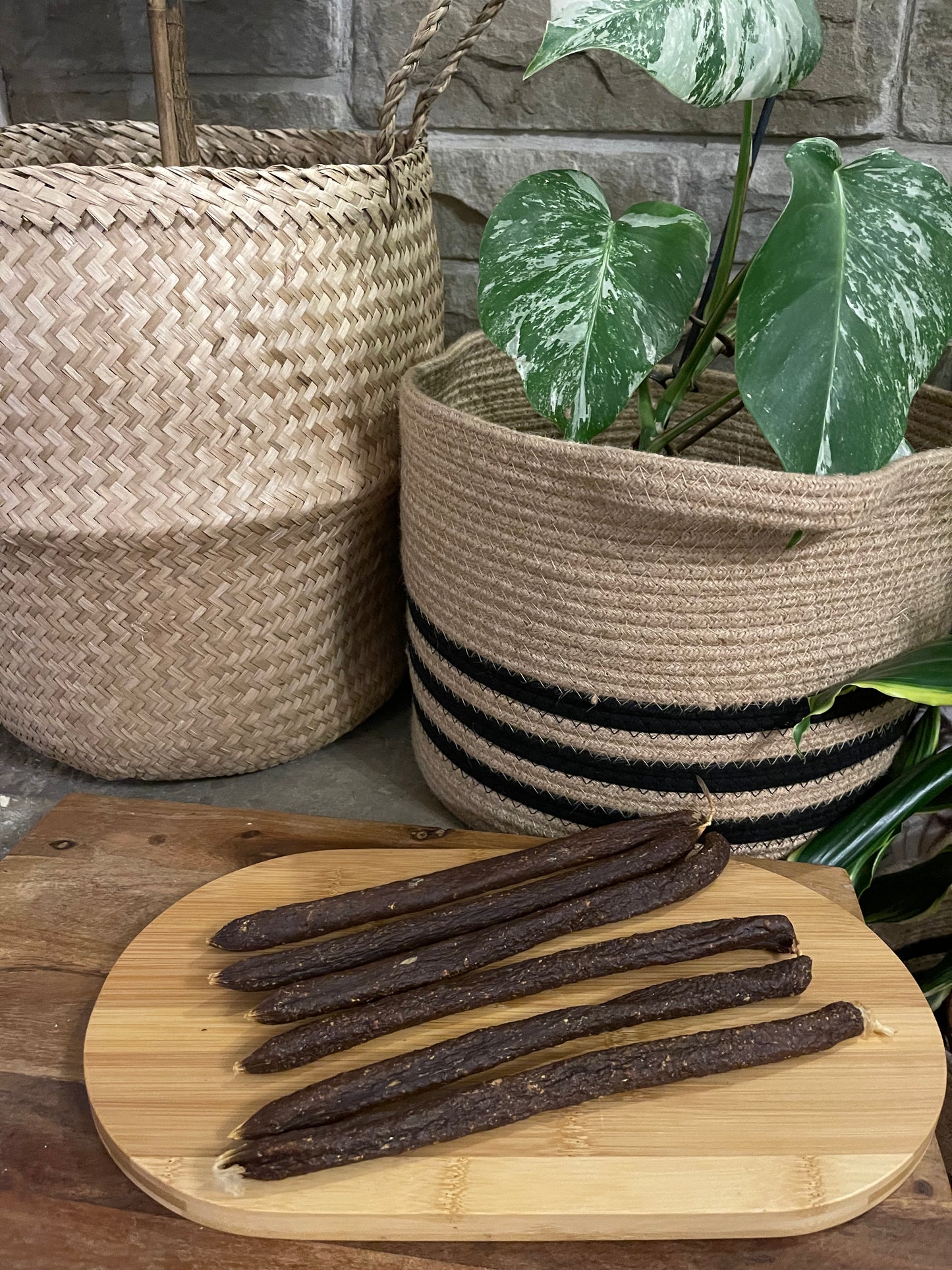 Pork & apple jumbo sausages natural dog treat.