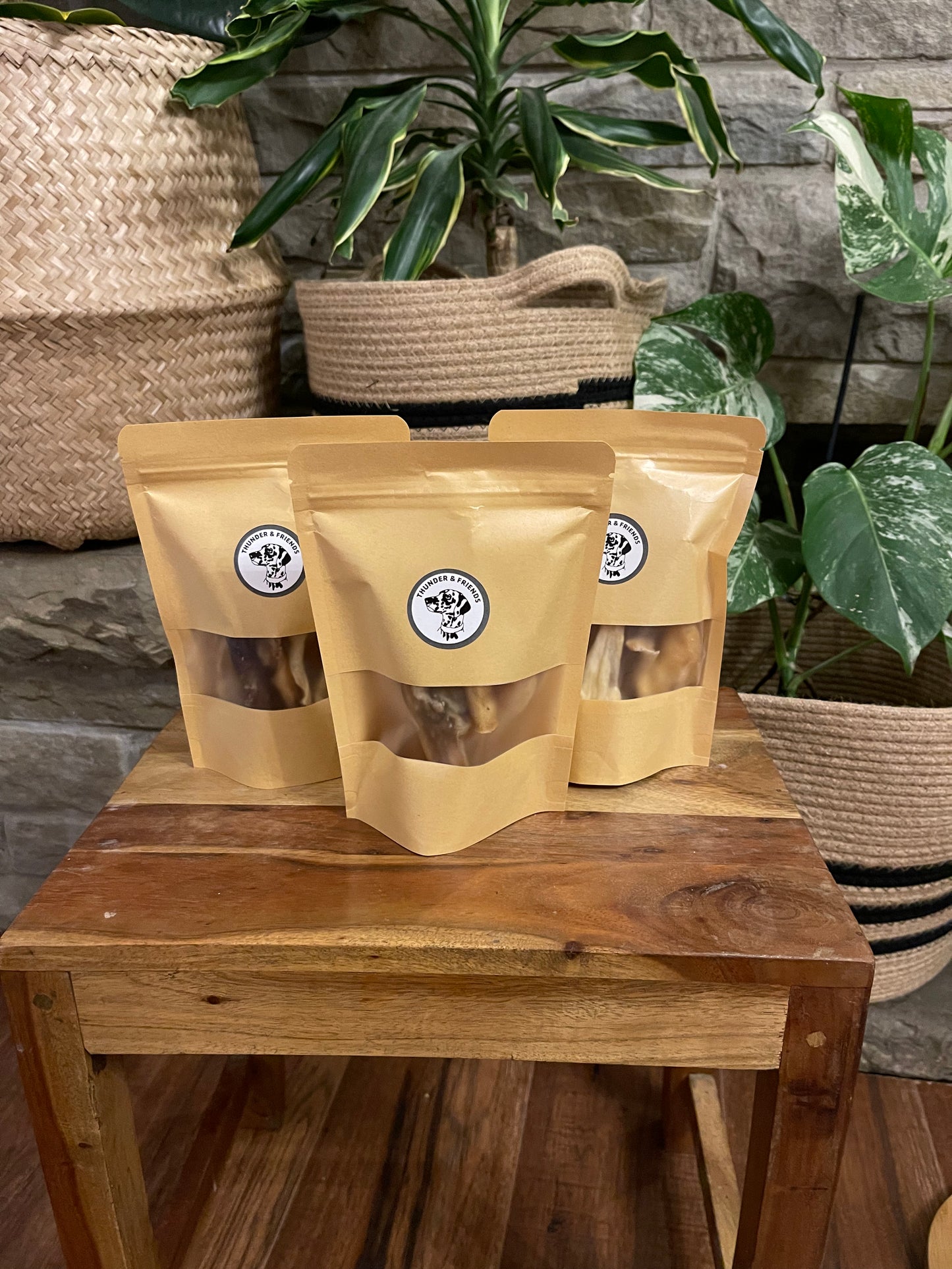 Chewy lamb skin natural dog treat. Dog subscription box. 